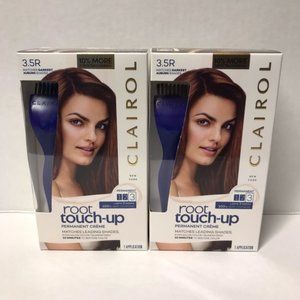 Clairol root touchup darkest auburn shades #3.5R - set of 3